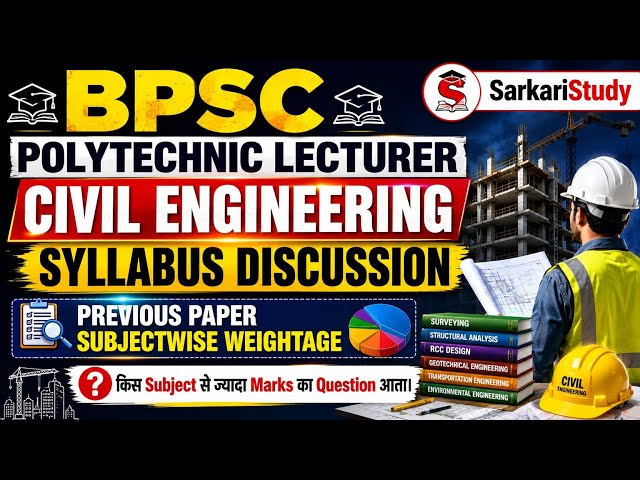 BPSC Polytechnic Lecturer Civil Engineering | Complete Syllabus + Previous Year Weightage 🔥