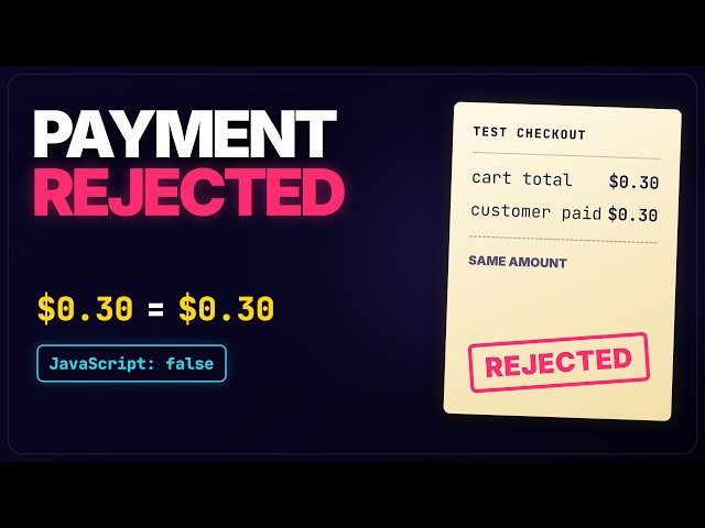 Your cart total says $0.30. JavaScript disagrees.