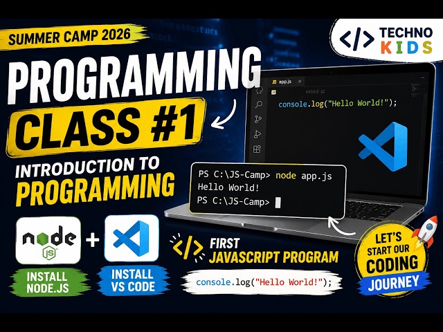 class 1 | Introduction to Programming, Node.js Installation & First Console Log