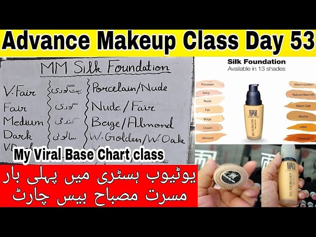 Professional Free Makeup Class Day 53 - Mussarrat Misbah Base Chart First time on YouTube - viral