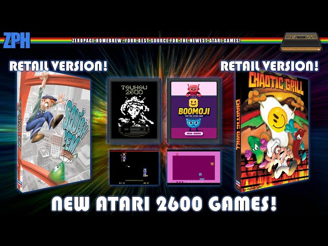 Unboxing NEW Champ Games 2600 - Squish'Em Deluxe & Chaotic Grill PLUS Touhou & Boomoji!