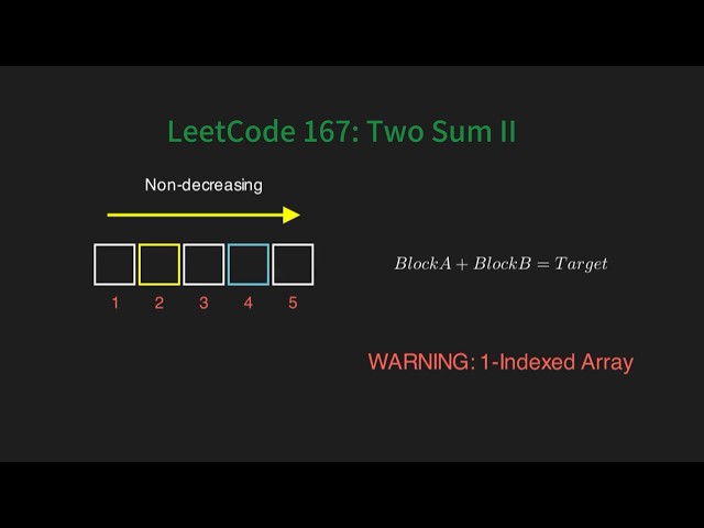 LeetCode 167: Two Sum II | Two Pointers Visualized & Explained