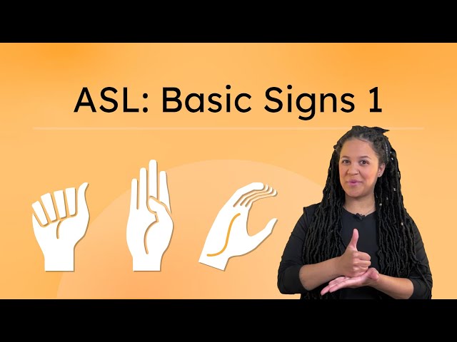 ASL: Basic Signs 1 - Everyday Vocabulary in ASL