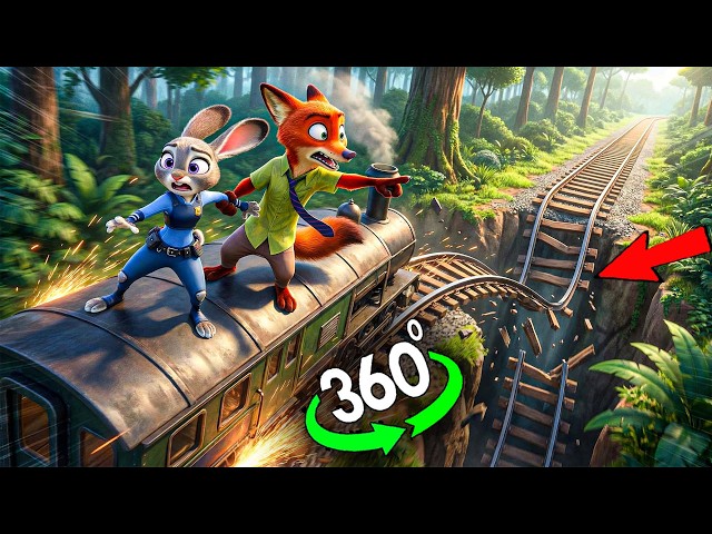 JUDY & NICK Train Mission! 360° VR