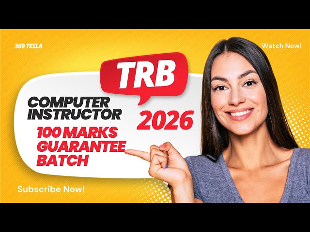 🔥 TRB Computer Instructor 2026 – 100 Marks Guarantee Batch