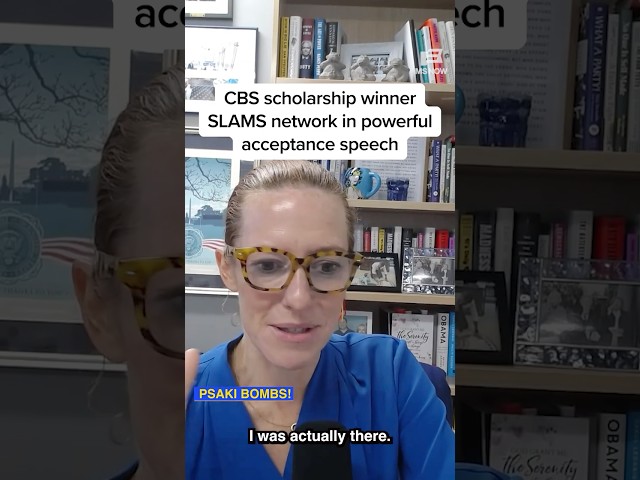 CBS scholarship winner SLAMS network in powerful acceptance speech