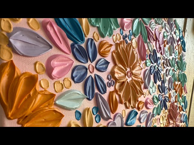 Textured Flower Painting for Beginners | Easy Tutorial + Tips I Wish I Knew