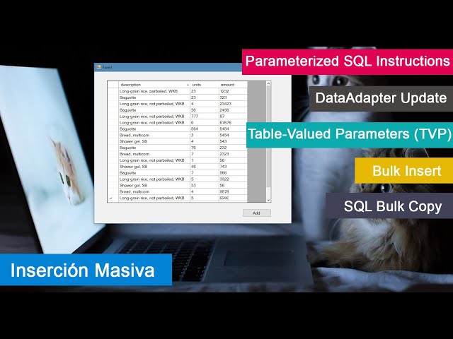 Inserting Multiple Rows (Bulk Data) Transact-SQL, Commit, Rollback, SQLBulkCopy, TVP, OOP, C#