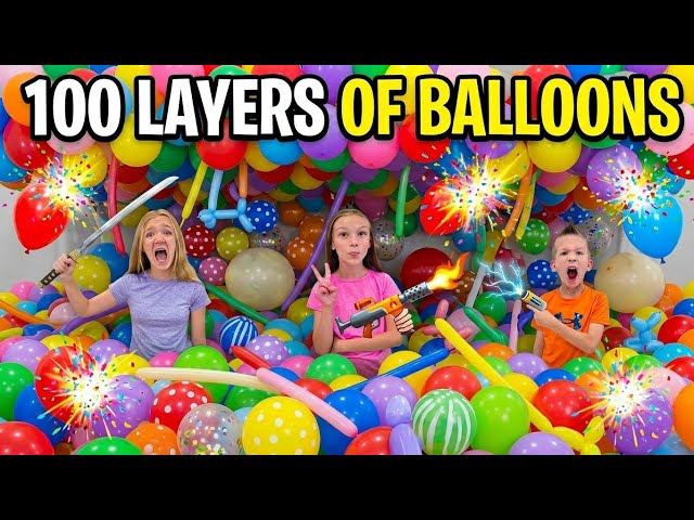 Escaping 100 Layers of Balloons!!