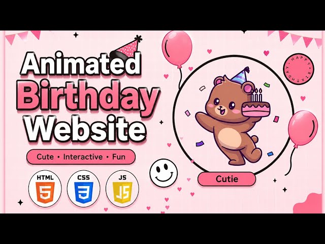 Build an Animated Birthday Website with HTML, CSS & JavaScript | ASMR Coding