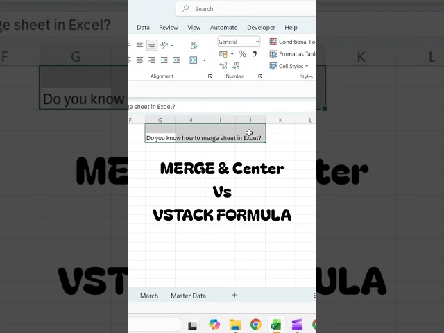 Merge & Center vs VSTACK in Excel | Cell Merge vs Data Merge