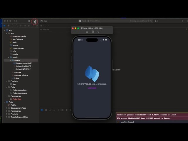 Export SolidJS to Xcode & Run iOS Simulator | SwapLab Desktop