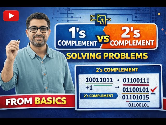 1’s Complement & 2’s Complement Explained | Addition Problems | Digital Electronics