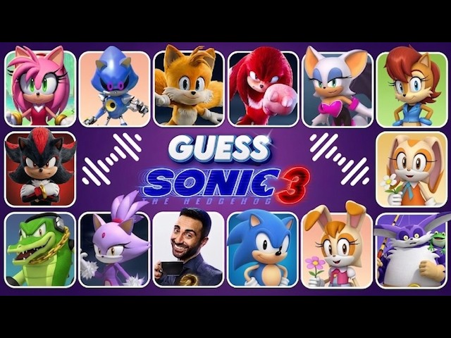 Guess The Sonic the Hedgehog 3 Characters by Voice 🎬🦔💙 Sonic the Hedgehog 3 Movie Quiz