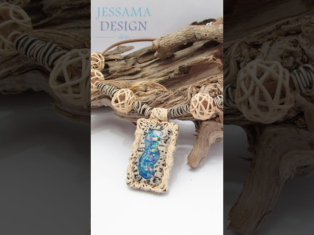 Hollow Polymer Clay Netting Beads & Rockpool Opal Necklace Tutorial