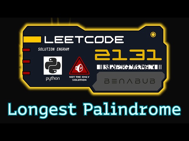 Longest Palindrome by Concatenating Two Letter Words — LeetCode #2131 | Python Algorithm Visualizati