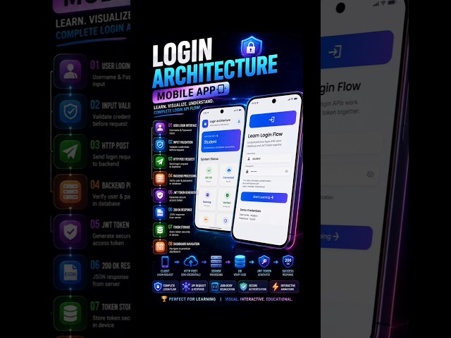 Login Architecture | Flutter App Demo 🚀 #flutter #flutterflow #authentication #jwt #token #secure