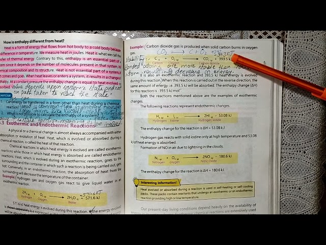 Chemistry Chapter 5 Energetics Descriptive, investigate questions// class 9 new book chemistry 2025