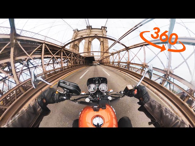 Royal Enfield Interceptor 650 Brooklyn Bridge New York 360 video