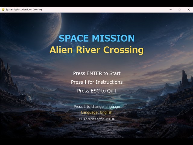 Space Mission: Alien River Crossing | Python Pygame Project Demo