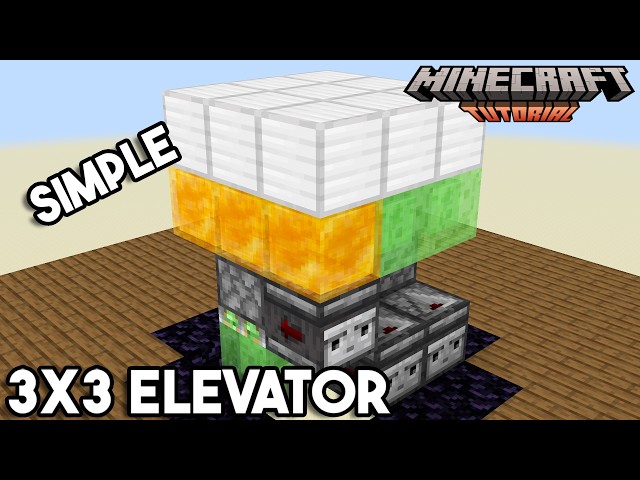 Simple 3x3 Realistic Elevator | Minecraft 26.2 Redstone Tutorial