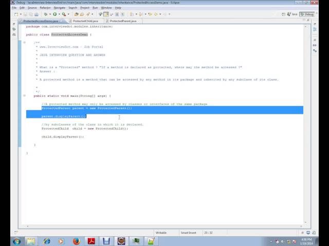 What is Java Protected method