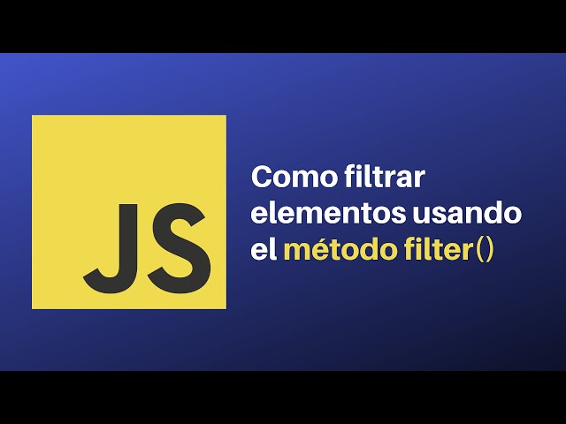 Tutorial - JavaScript filter method