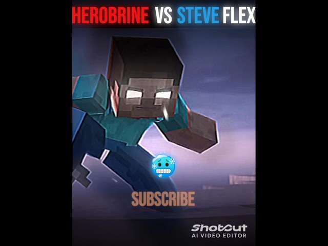 HEROBRINE vs STEVE🥶[MINECRAFT]🤯☠️☠️#shorts #minecraft #animation #gaming ‎⁨@SquaredMediaYT⁩ 