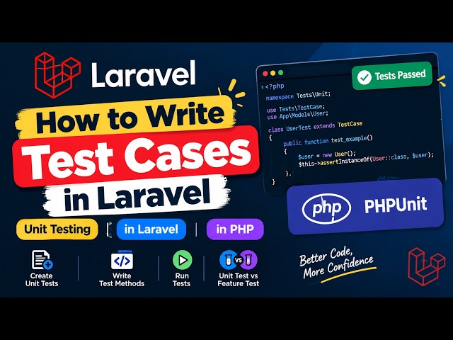 How to Write Test Cases in Laravel | Unit Testing in Laravel & PHP