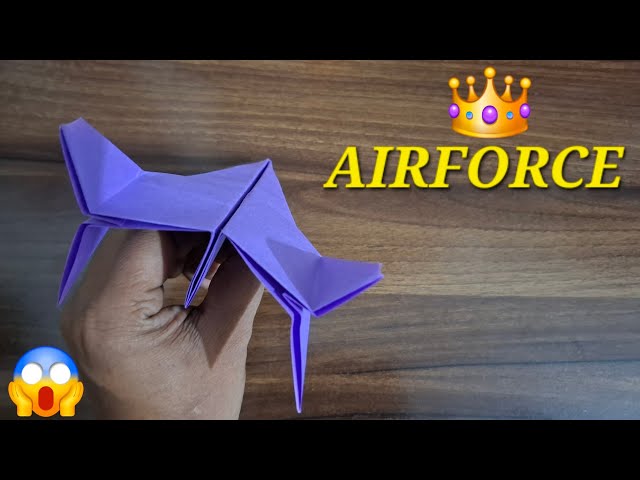 How to Make an Airforce Paper Airplane ✈️✈️ | Easy Origami Tutorial #1347
