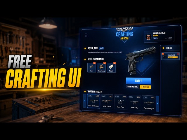 Free Advanced Crafting Script For FiveM Servers | 2026 | FiveM