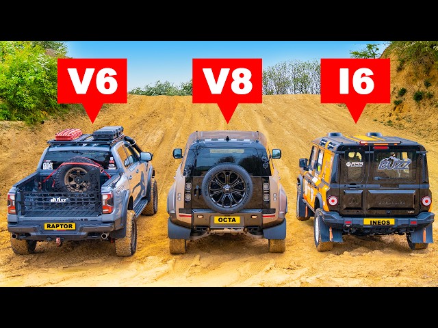 V8 v V6 v I6: OFF-ROAD BATTLE