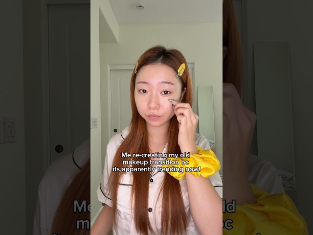 Me recreating my old makeup transition because it’s apparently trending now😝💖