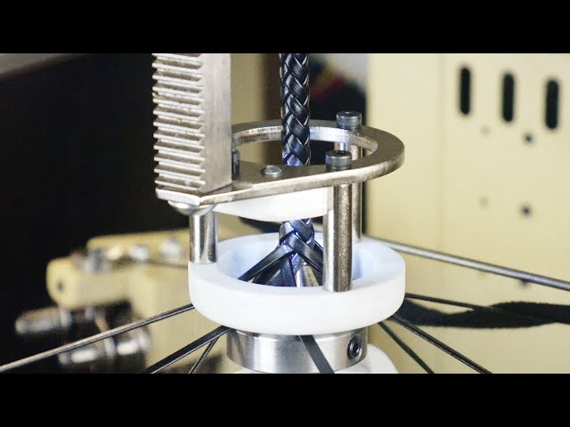 TRE 584 - Braiding machine for 8 strips herringbone round braid and 4 strips round braid