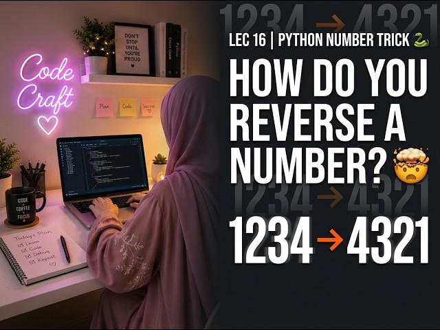 LEC 16 | The Trick Behind Reversing Any Number in Python 🔥