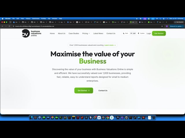 BVO Platform | Business Valuation Software Built with React & Node.js