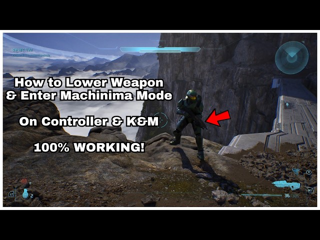 Halo Campaign Evolved - How to LOWER WEAPON & ENTER MACHINIMA MODE (Both Controller and K&M)