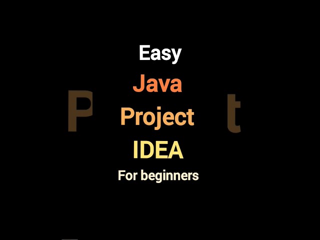 JAVA PROJECT IDEA FOR BEGINNERS #java #beginner #programming #project #technology #viral