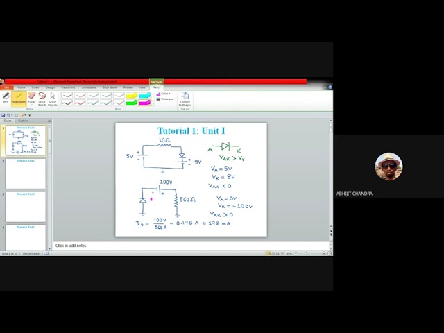 Tutorial 1 on Electronic Circuits- Unit I (Diode Models and Rectifiers)