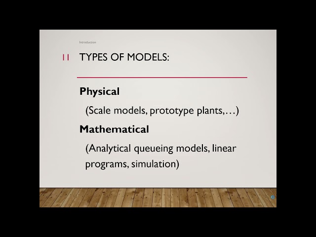 Lecture 1 Introduction to Modeling and Simulation