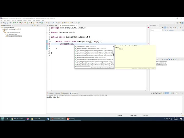 How to Create Java Hello World Examples in Eclipse