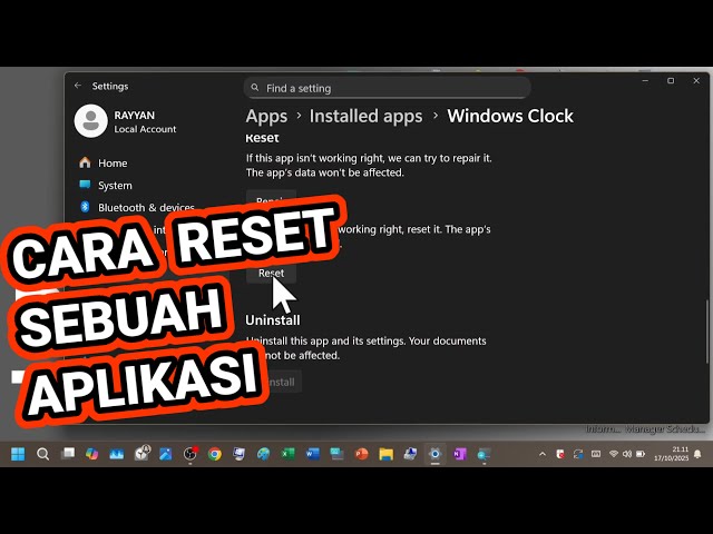 Tutorial: How to Reset an App on a Windows 11 Laptop 24H2