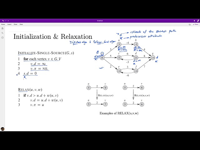 [Algorithms] Representing shortest paths, Initialization, and Relaxation