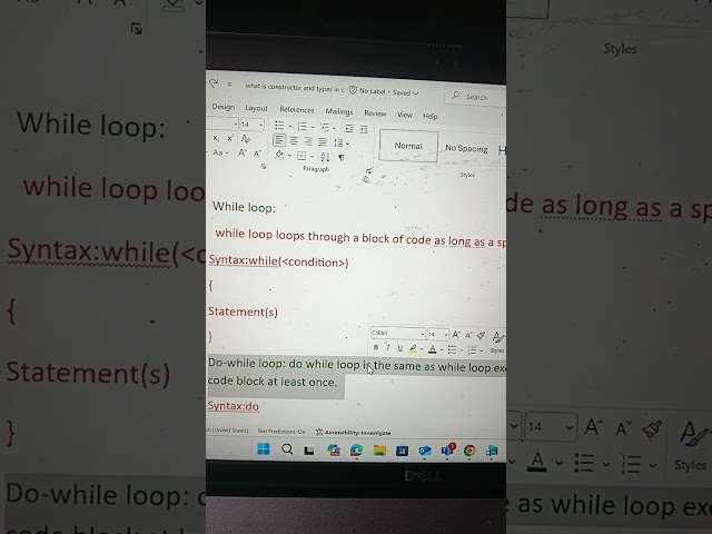 While loop