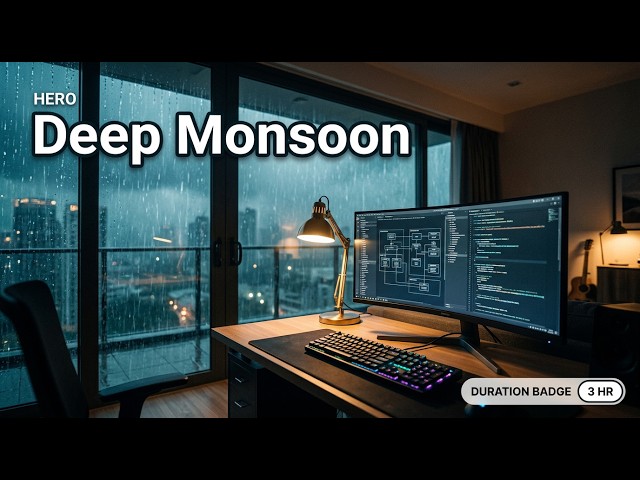 Lock In & Code: 3 Hour Deep Focus Mix for Rainy Days 💻