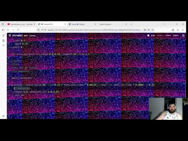 minimal coding [7]: strudel repl -- music (to rest my soul) for a while
