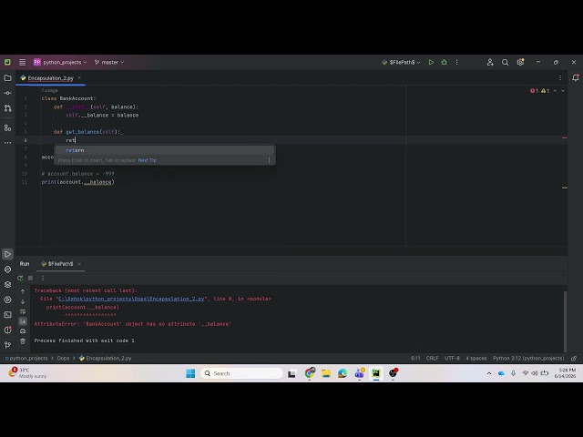 Encapsulation - Python OOPs