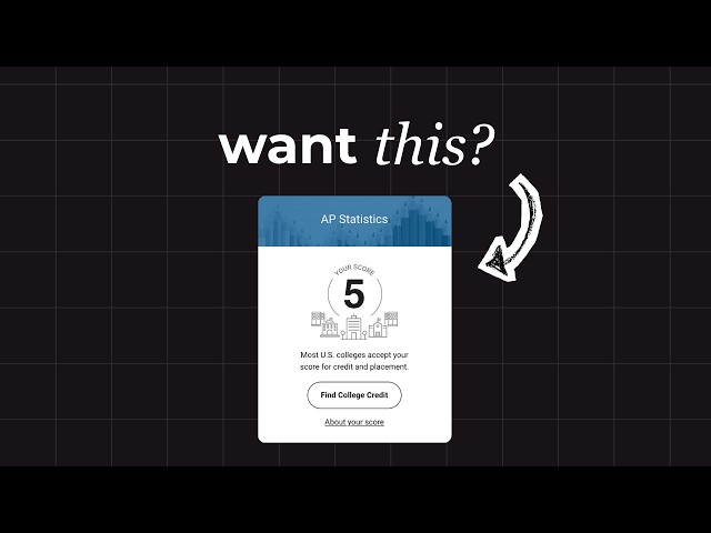 If you need a 5 on AP Statistics, watch this.