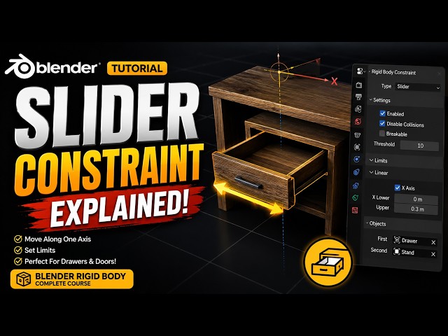 Blender Rigid Body Slider Constraint Explained!
