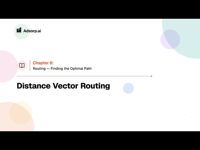 6.2 Distance Vector Routing | Routing